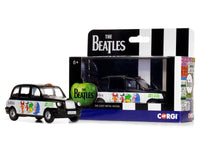 The Beatles London Taxi RHD (Right Hand Drive) "Ob-La-Di Ob-La-Da" Black and White with Graphics Diecast Model by Corgi image 3