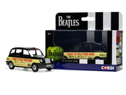 The Beatles London Taxi RHD (Right Hand Drive) "I Want To Hold Your Hand" Black and Cream with Graphics Diecast Model by Corgi image 3