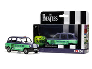 The Beatles London Taxi RHD (Right Hand Drive) "Can't Buy Me Love" Blue and Green with Graphics Diecast Model by Corgi image 3