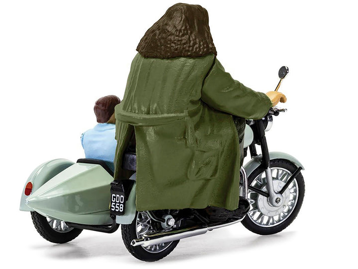 Motorcycle and Sidecar Light Green with Harry and Hagrid Figures "Harry Potter and the Deathly Hallows Part 1" (2010) Movie Diecast Motorcycle Model by Corgi image 2