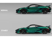McLaren 765LT Green Carbon Metallic with Black Top and Extra Wheels 1/64 Diecast Model Car by CM Model image 3