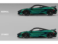 McLaren 765LT Green Carbon Metallic with Black Top and Extra Wheels 1/64 Diecast Model Car by CM Model image 3