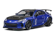 Subaru BRZ Varis Arising-1 RHD (Right Hand Drive) Blue Metallic with Carbon Hood and Top and Extra Wheels 1/64 Diecast Model Car by CM Models image 2