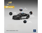 Ford Mustang Dark Horse "Police Interceptor" Black 1/64 Diecast Model Car by CM Models image 4