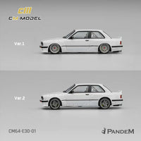Pandem E30 V1 White with Extra Wheels 1/64 Diecast Model Car by CM Models image 4