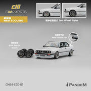 Pandem E30 V1 White with Extra Wheels 1/64 Diecast Model Car by CM Models image 5