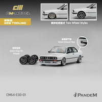 Pandem E30 V1 White with Extra Wheels 1/64 Diecast Model Car by CM Models image 5