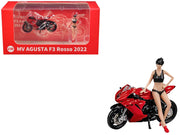 2022 MV Agusta F3 Rosso Motorcycle Red with Figure 1/64 Diecast Model by CM Model image 3