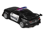 Ford Mustang GTD "Police" Black and White 1/64 Diecast Model Car by CM Models image 3