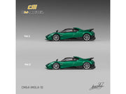 Pagani Imola Emerald Green Metallic with Carbon Top and Extra Wheels 1/64 Diecast Model Car by CM Model image 4