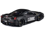 LB Works 488 "LBWK" Matt Black 1/64 Diecast Model Car by CM Model image 2