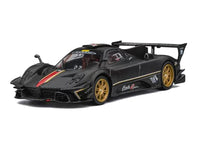 Pagani Zonda Revolucion Carbon with Red and Gold Stripes and Extra Wheels 1/64 Diecast Model Car by CM Models image 2