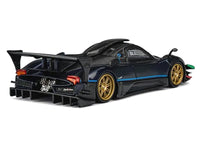Pagani Zonda Revolucion Dark Blue Metallic and Carbon with Extra Wheels 1/64 Diecast Model Car by CM Model image 3