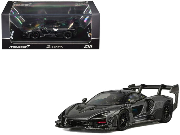 CM Model McLaren Senna GTR dark gray carbon hood black top 1:64 CM64-SENNAGTR-13, product image 1