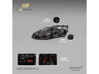 CM Model McLaren Senna GTR dark gray carbon hood black top 1:64 CM64-SENNAGTR-13, product image 4