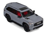 2024 Toyota Sequoia Cement Gray with Red Interior 1/64 Diecast Model Car by CM Models image 4