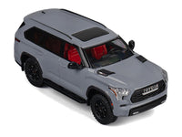 2024 Toyota Sequoia Cement Gray with Red Interior 1/64 Diecast Model Car by CM Models image 4