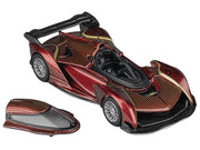 McLaren Solus GT Wine Red Metallic with Gold Stripes 1/64 Diecast Model Car by CM Model image 2