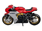 MV Agusta Superveloce 800 Motorcycle Red and Silver with Figure 1/64 Diecast Model by CM Model image 3