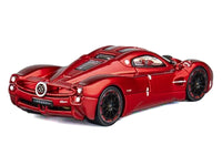Pagani Utopia Red Metallic with Red Carbon Top 1/64 Diecast Model Car by CM Model image 3