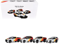 GCD Toyota TRD Pro four vehicle set white TRD graphics 1:64 DTG0043-TRD, product image 1