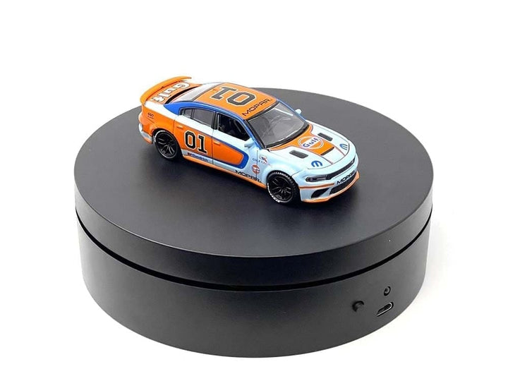 Mini Turntable Rotating Display Stand 4.75" with Black Base for 1/64 Scale Model Cars image 2