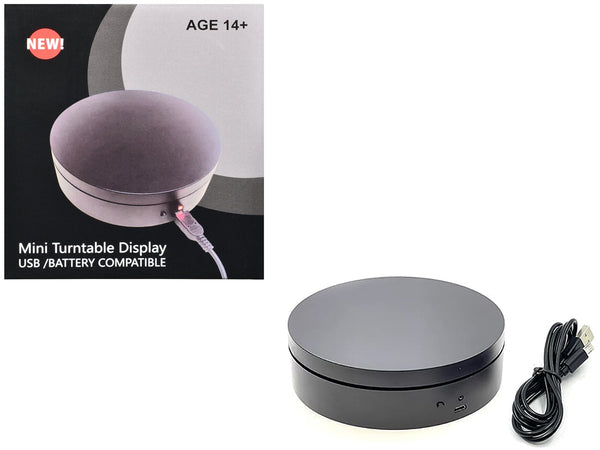 Mini Turntable Rotating Display Stand 4.75" with Black Base for 1/64 Scale Model Cars image 3