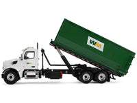 Peterbilt 567 Refuse Garbage Truck with 40 Yard Roll-Off Container "Waste Management" White and Green 1/34 Diecast Model by First Gear image 4