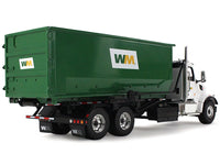 Peterbilt 567 Refuse Garbage Truck with 40 Yard Roll-Off Container "Waste Management" White and Green 1/34 Diecast Model by First Gear image 5
