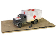 Opel-Blitz Kfz.305 Ambulance Gray and White (Weathered) "German Army" "Armoured Fighting Vehicle" Series 1/32 Diecast Model by Forces of Valor image 3