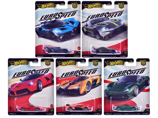 "Euro Speed" 5 piece Set "Car Culture" 2025 Series L Diecast Model Cars by Hot Wheels