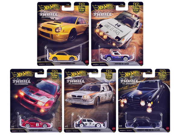 Hot Wheels Thrill Climbers five-car set Car Culture 10th Anniversary 2025 Series Q FPY86-961Q, view 1