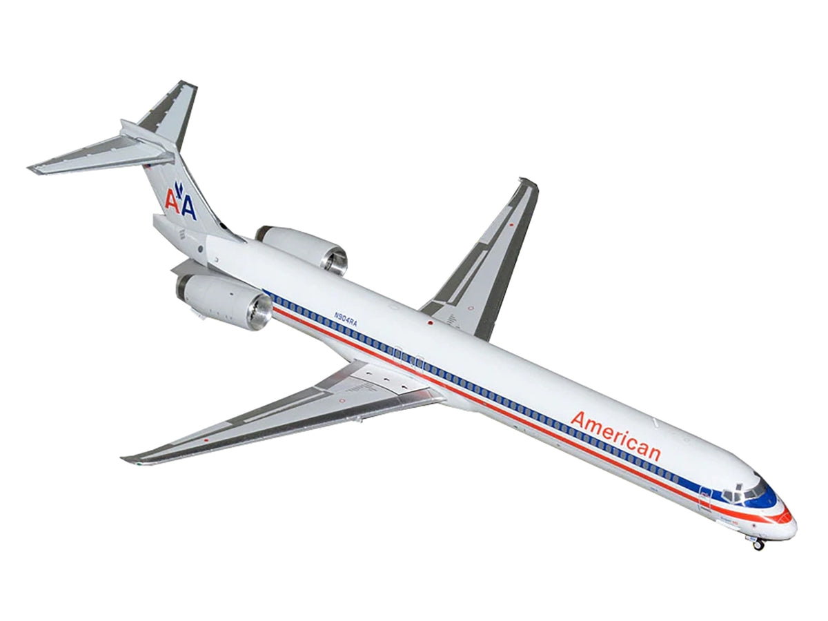 McDonnell Douglas MD-90 Commercial Aircraft "American Airlines" (N904RA) White with Red and Blue Stripes "Gemini 200" Series 1/200 Diecast Model Airplane by GeminiJets