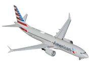 Boeing 737 MAX 8 Commercial Aircraft "American Airlines" (N326RP) Gray with Striped Tail "Gemini 200" Series 1/200 Diecast Model by GeminiJets image 2