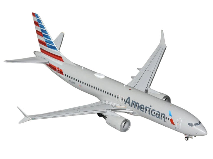 Boeing 737 MAX 8 Commercial Aircraft "American Airlines" (N326RP) Gray with Striped Tail "Gemini 200" Series 1/200 Diecast Model by GeminiJets image 2