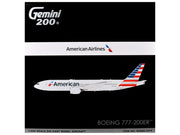 Boeing 777-200ER Commercial Aircraft "American Airlines" (N788AN) Silver with Striped Tail "Gemini 200" 1/200 Diecast Model Airplane by GeminiJets image 3