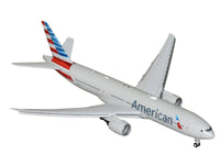 Boeing 777-200ER Commercial Aircraft with Flaps Down "American Airlines" (N788AN) Silver with Striped Tail "Gemini 200" 1/200 Diecast Model Airplane by GeminiJets image 2