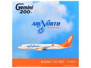 Boeing 737-800 Commercial Aircraft "Air North" (C-FNYA) White with Orange Tail "Gemini 200" 1/200 Diecast Model by GeminiJets image 3