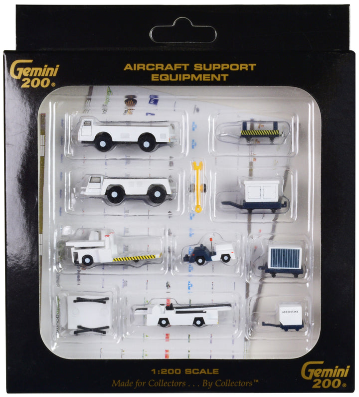 Airport Support Equipment Set of 10 pieces "Gemini 200" Series Diecast Models by GeminiJets image 2