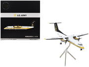 Bombardier C-147A Transport Aircraft "Golden Knights Parachute Team" United States Army (17-01610) White with Yellow Stripes and Black Tail "Gemini 200" Series 1/200 Diecast Model Airplane by GeminiJets image 3