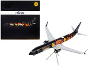 Boeing 737-900ER Commercial Aircraft with Flaps Down "Alaska Airlines - Our Commitment" Black with Graphics "Gemini 200" Series 1/200 Diecast Model Airplane by GeminiJets image 3