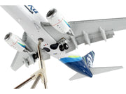 Boeing 737-700BDSF Commercial Aircraft with Flaps Down "Alaska Air Cargo" White with Blue Tail "Gemini 200" Series 1/200 Diecast Model Airplane by GeminiJets image 2