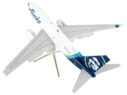 Boeing 737-700BDSF Commercial Aircraft with Flaps Down "Alaska Air Cargo" White with Blue Tail "Gemini 200" Series 1/200 Diecast Model Airplane by GeminiJets image 3