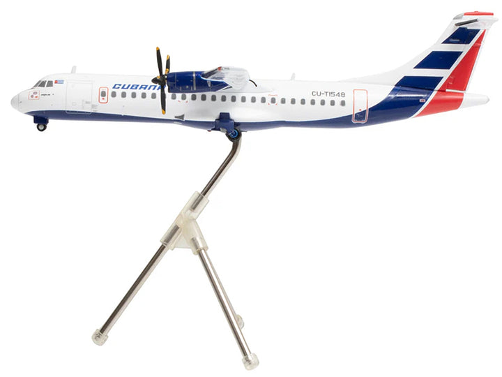 ATR 72-200 Commercial Aircraft "Cubana de Aviacion" (CU-T1548) White with Red and Blue Tail "Gemini 200" Series 1/200 Diecast Model Airplane by GeminiJets image 2