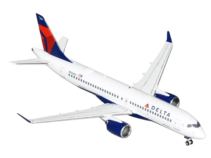 Airbus A220-300 Commercial Aircraft "Delta Air Lines" (N306DU) White with Red and Blue Tail "Gemini 200" Series 1/200 Diecast Model Airplane by GeminiJets image 2