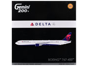 Boeing 767-400ER Commercial Aircraft with Flaps Down "Delta Air Lines" (N482MH) White with Blue and Red Tail "Gemini 200" Series 1/200 Diecast Model Airplane by GeminiJets image 3