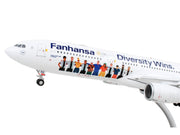 Airbus A330-300 Commercial Aircraft "Lufthansa - Diversity Wins" White with Blue Tail "Gemini 200" Series 1/200 Diecast Model Airplane by GeminiJets image 3