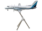 Saab 340A Commercial Aircraft "Eastern Express/Bar Harbor" (N407BH) White with Blue Stripes "Gemini 200" Series 1/200 Diecast Model Airplane by GeminiJets image 2