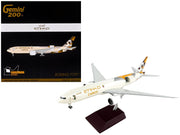 Boeing 777F Commercial Aircraft "Etihad Airways Cargo" Beige with Tail Graphics "Gemini 200 - Interactive" Series 1/200 Diecast Model Airplane by GeminiJets image 5