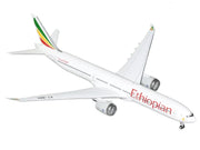 Boeing 777-9 Commercial Aircraft "Ethiopian Airlines" (ET-BBX) White with Tail Stripes "Gemini 200" Series 1/200 Diecast Model Airplane by GeminiJets image 2